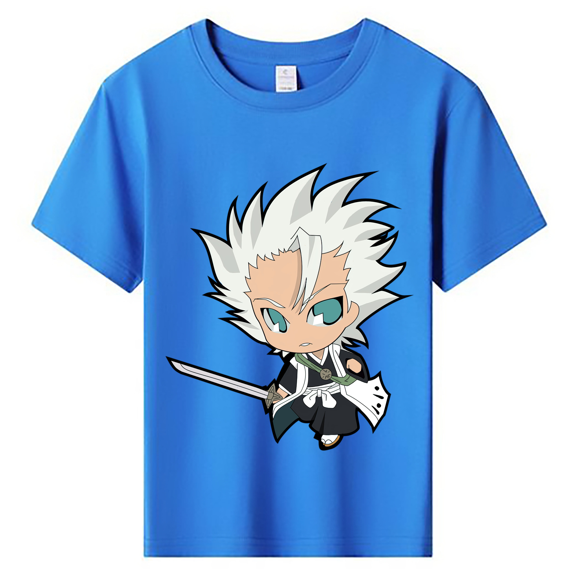 （画像用） ブリーチ 日番谷冬獅郎（ひつがや とうしろう） BLEACH Hitsugaya Toushirou 綿100％キッズTシャツ（フロントプリント）